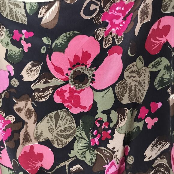 Saville Row 100% Silk Floral Scarf 39" X 40 " - Picture 4 of 8